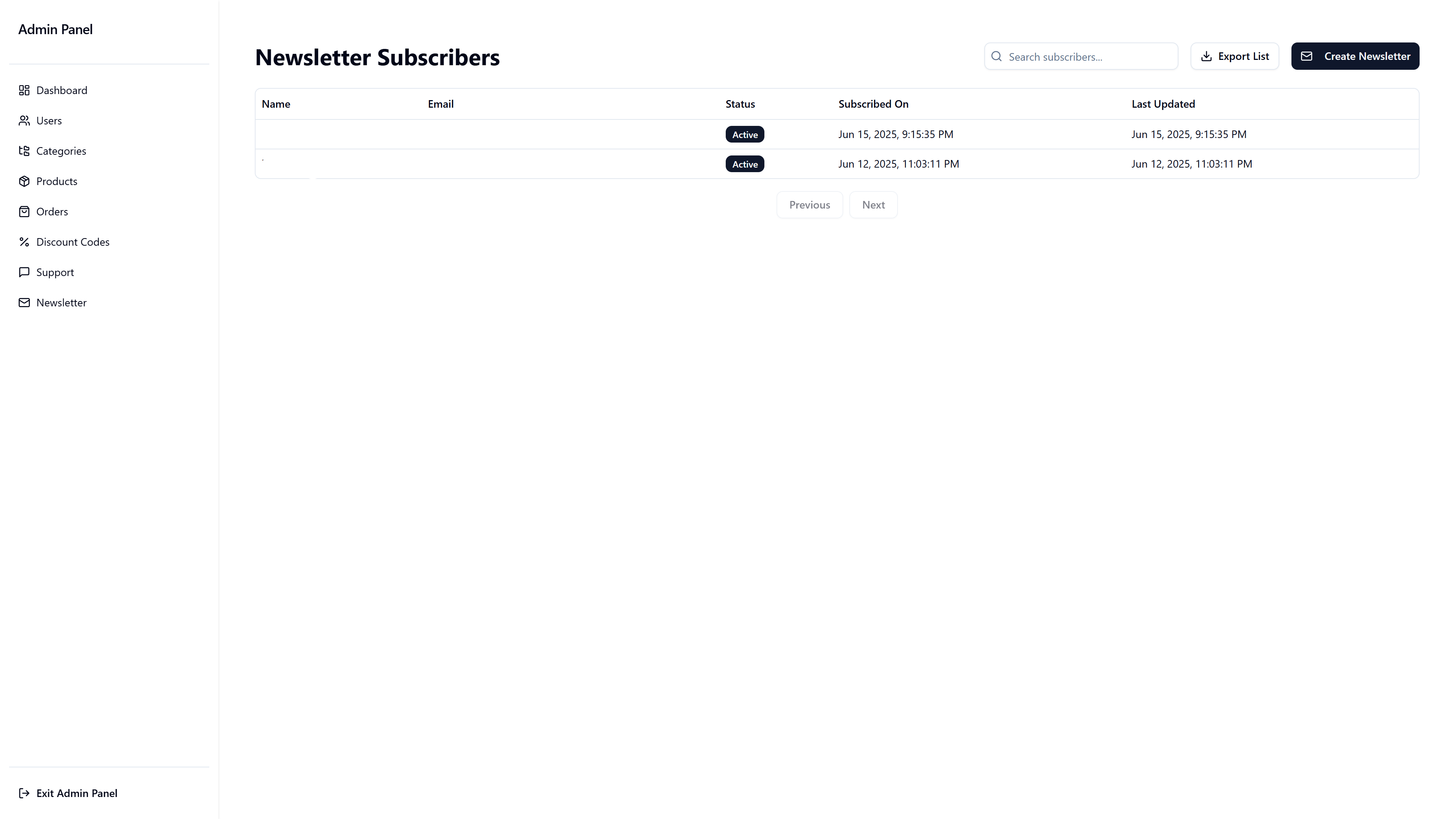 Admin Panel View 7 new